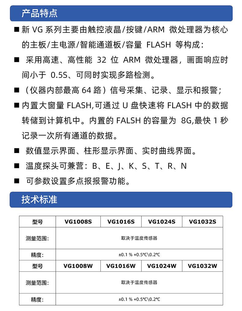 威格多路溫度測量儀 溫升測試儀(VG1016W)廠家直銷，品質(zhì)保障插圖2