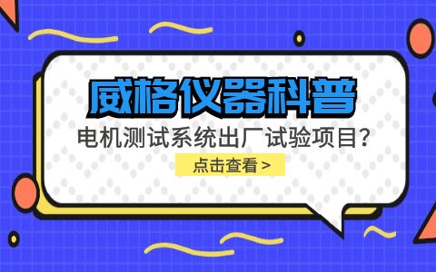 威格儀器-電機(jī)測(cè)試系統(tǒng)出廠(chǎng)試驗(yàn)項(xiàng)目有哪些？插圖