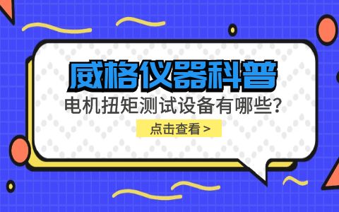 威格儀器-電機扭矩測試設(shè)備有哪些？插圖